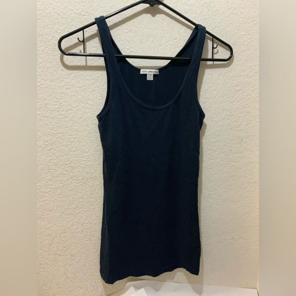 James Perse Classic Black Tank Top Size 1